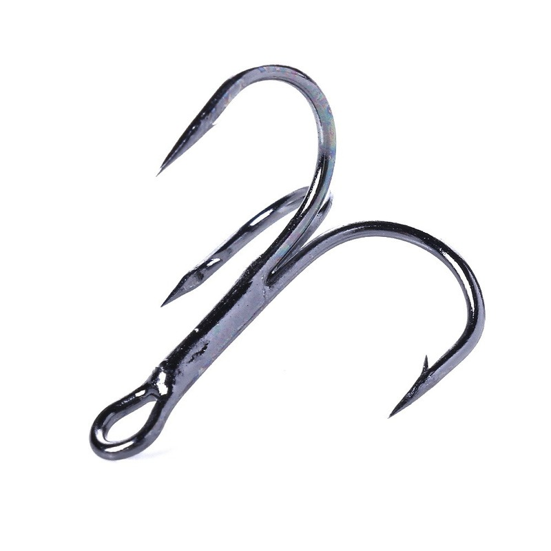 20 Pieces of Fishing Hook High Carbon Three Hooks Durable Sinking Bait Winter Ice Fishing Gear Tools Accessories