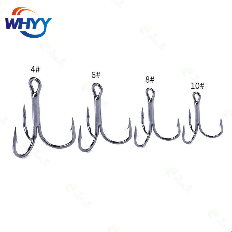 20 Pieces of Fishing Hook High Carbon Three Hooks Durable Sinking Bait Winter Ice Fishing Gear Tools Accessories