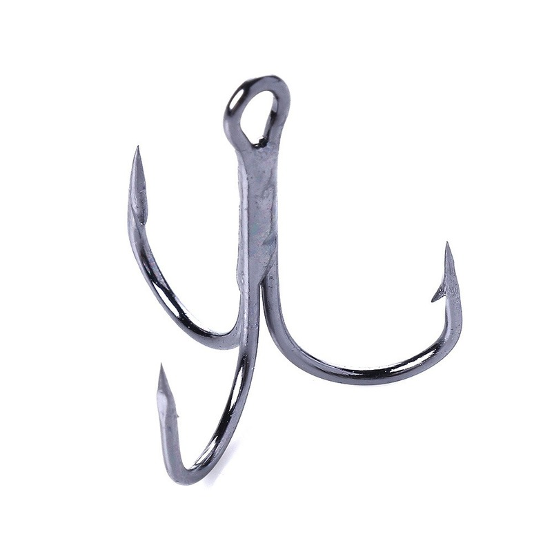 20 Pieces of Fishing Hook High Carbon Three Hooks Durable Sinking Bait Winter Ice Fishing Gear Tools Accessories