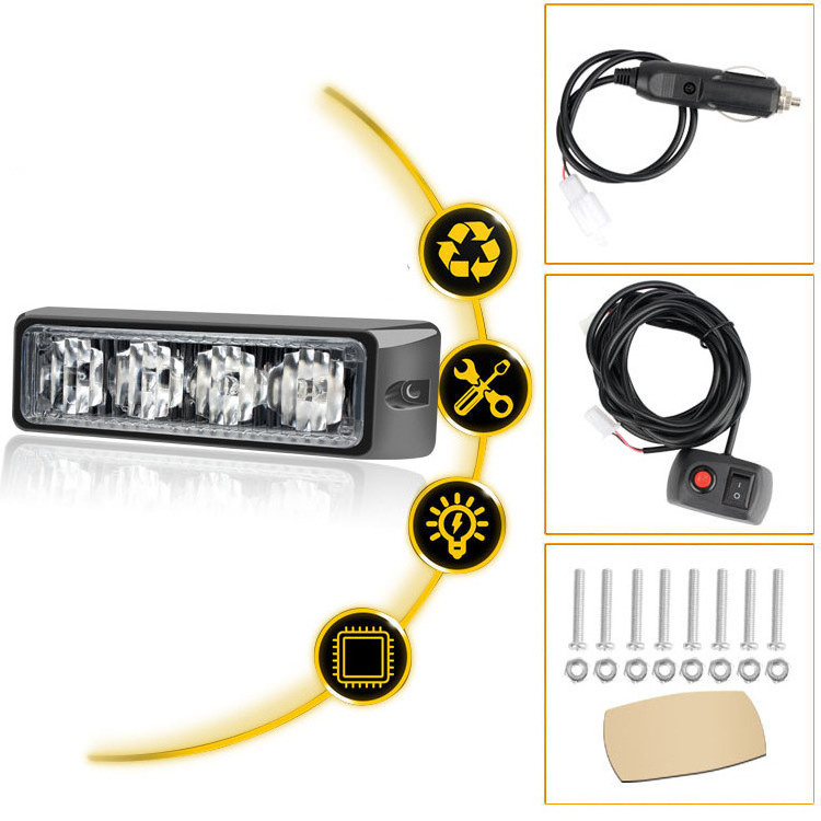 Universal high bright strobe light 4LED one tow four  LED car center strobe light