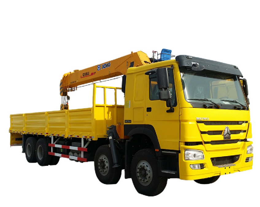 Howo Chassis 6*4 Straight Arm Truck Mounted Crane With 12Ton Rated load capacity Truck Crane