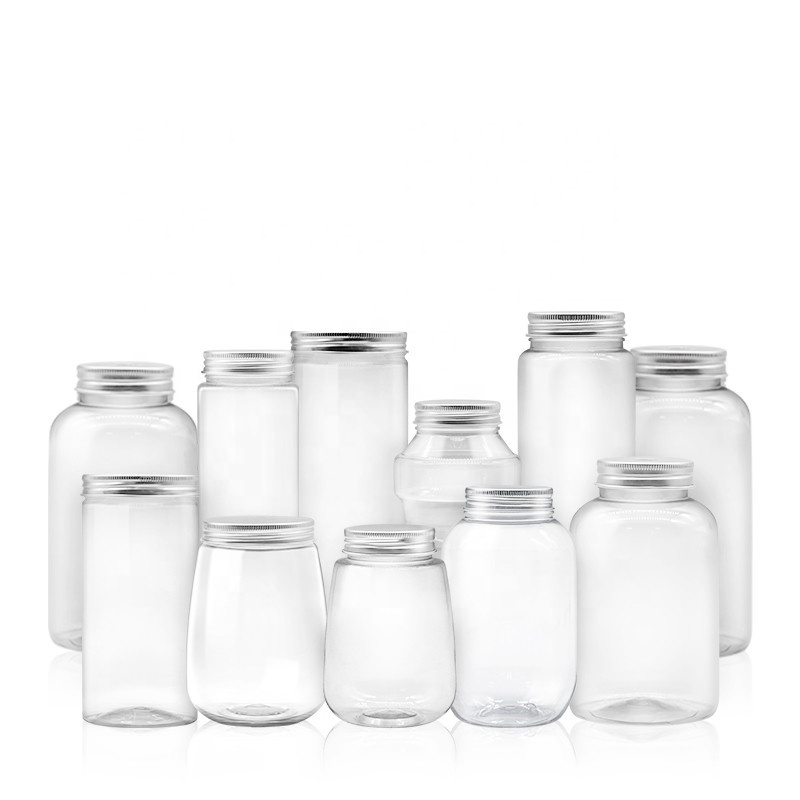 355Ml 500Ml 650Ml Custom Clear Soda Beer Juice Coffee Beverage Milk Tea Pet Plastic Bottle Can With Easy Open Lid Can