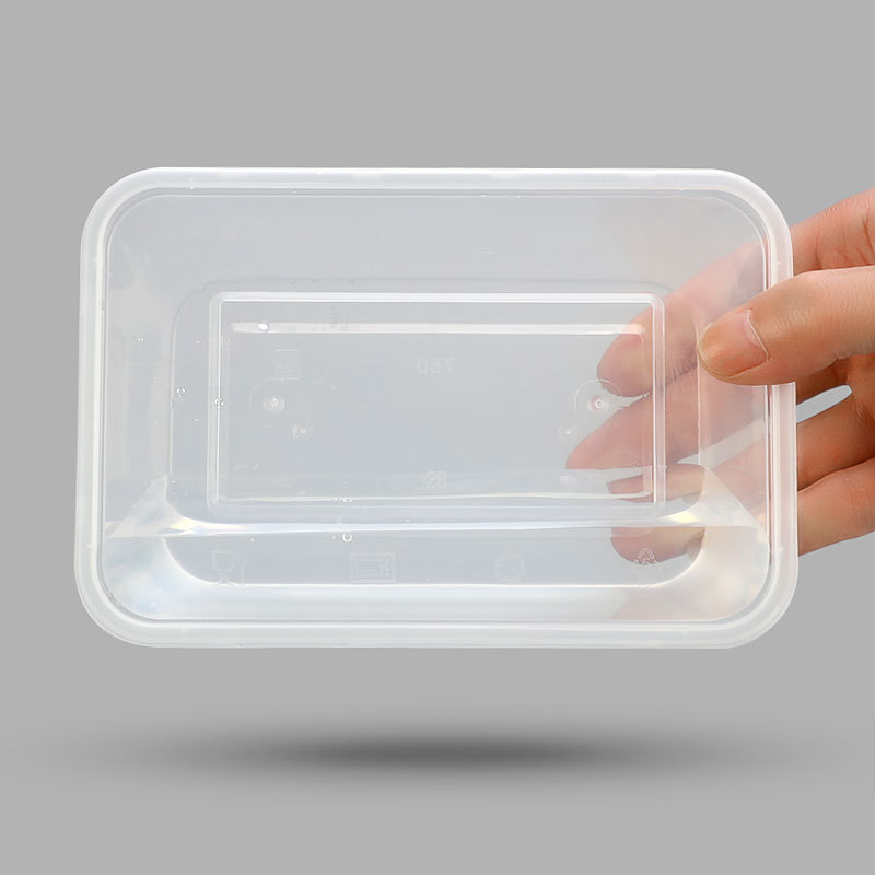 Hot Food Disposable Plastic bento lunch boxTakeaway customize Packing box Use PP Microwave Rectangular Food Container with lid