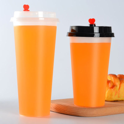 Food grade Custom Printed 8/16/32 oz Clear Disposable plastic bubble tea pp injection cup With Lid