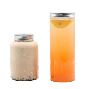 355Ml 500Ml 650Ml Custom Clear Soda Beer Juice Coffee Beverage Milk Tea Pet Plastic Bottle Can With Easy Open Lid Can