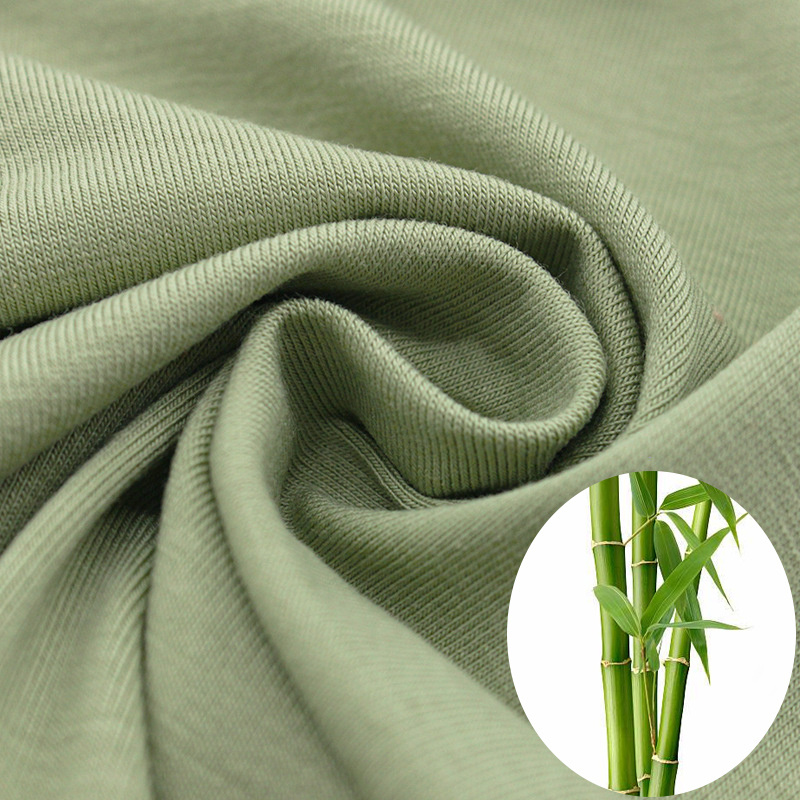 Wholesale Stock Knit 95 Bamboo Viscose Fiber 5 Spandex Material Single Jersey Fabric For Baby Clothes Tshirt Clothing