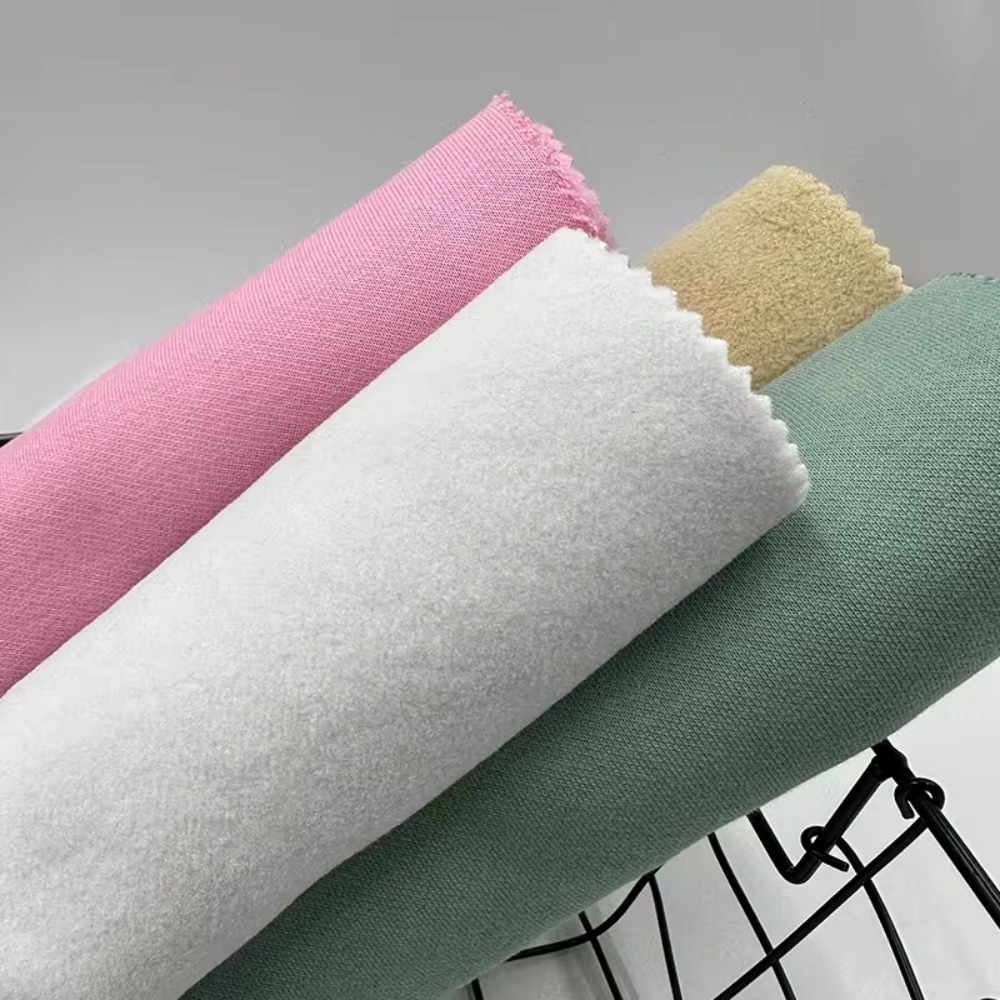 420Gsm Heavyweight 70 Polyester 30 Cotton Fleece Fabric Knit French Terry Cotton Polyester Fleece Fabric for Hoodie