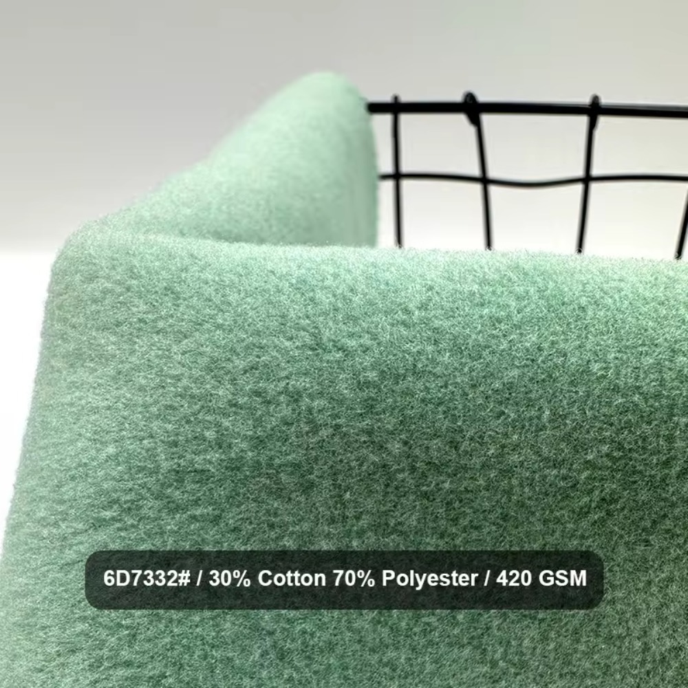 420Gsm Heavyweight 70 Polyester 30 Cotton Fleece Fabric Knit French Terry Cotton Polyester Fleece Fabric for Hoodie