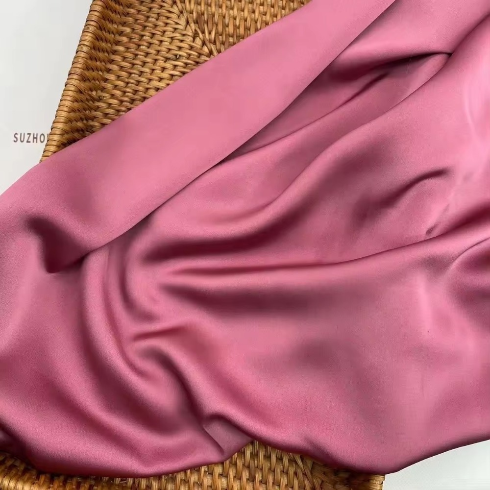 High quality cheap multi colors for choice polyester smooth shimmer solid color plain duchess satin fabric for pajamas