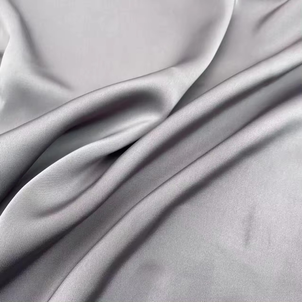 High quality cheap multi colors for choice polyester smooth shimmer solid color plain duchess satin fabric for pajamas