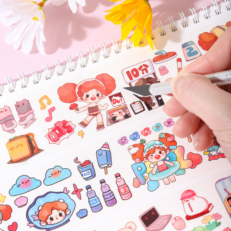 Cartoon Printing Sticker Book Kids Reading Reusable Sticker Book For Collecting Stickers