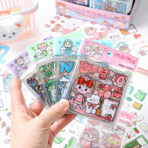 Die Cut Self adhesive waterproof customization Cute Girl Sticker MOMO Sticker Set Funny Kawaii Cartoon Sticker for Kids