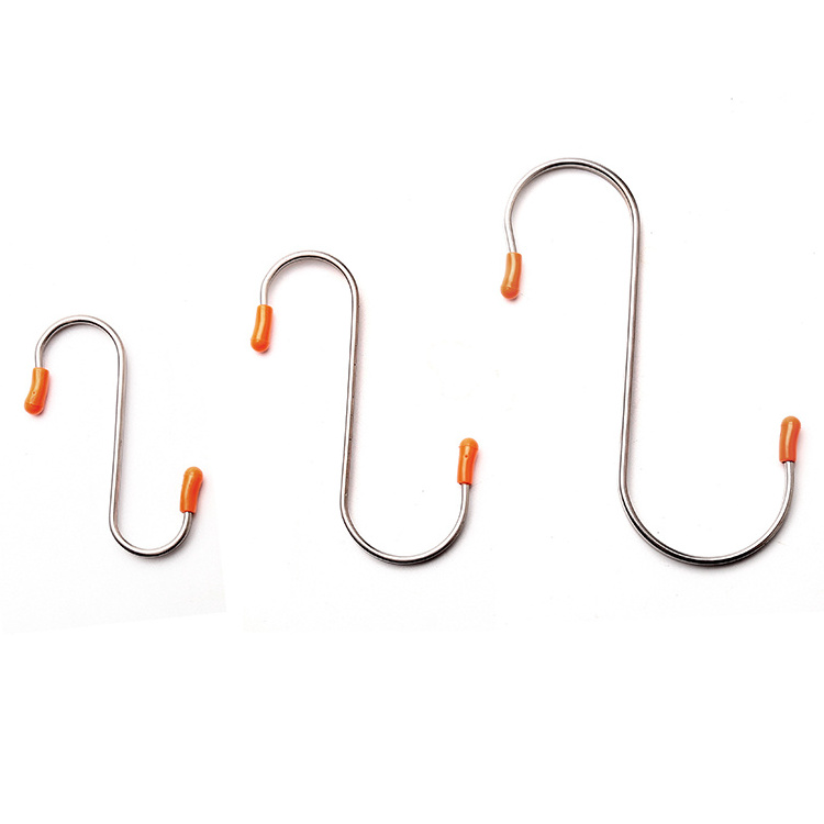 Manufacturer supply High-quality Flat S shaped hooks for Kitchen Flat S hook and Bathroom s hooks for hanging