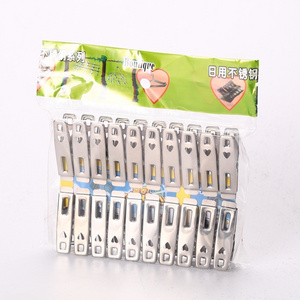 Direct supply small stainless steel clothes peg household peg and spring flat clips