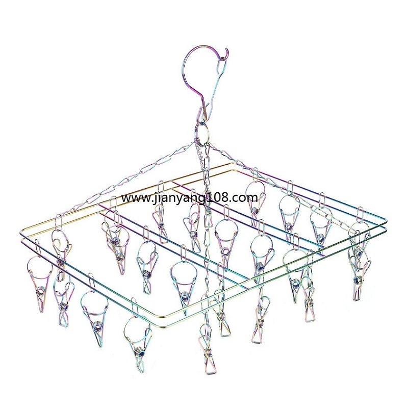 Multifunction Popular colorful 316 stainless steel socks hanger and Square rack hanger and marine grade clothes socks rack