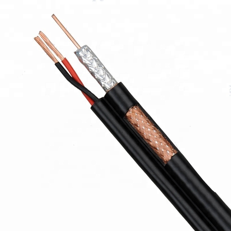 Coaxial cable RG59 RG6 RG11 with high coverage braiding for CCTV camera cable