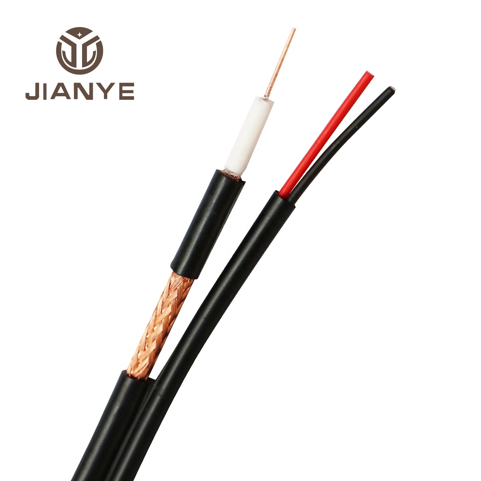 Coaxial cable RG59 RG6 RG11 with high coverage braiding for CCTV camera cable