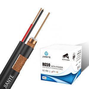 Coaxial cable RG59 RG6 RG11 with high coverage braiding for CCTV camera cable