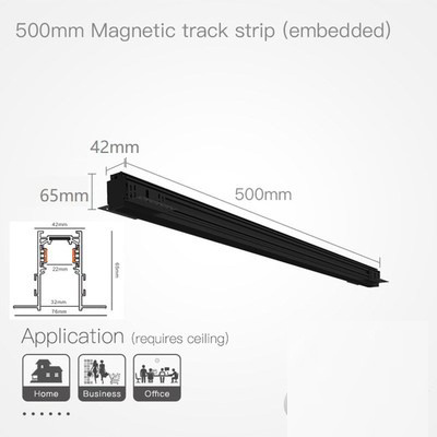 Magnetic track system 4-Wire rail support Dali/0-10V dimming magnetic material JYM0003