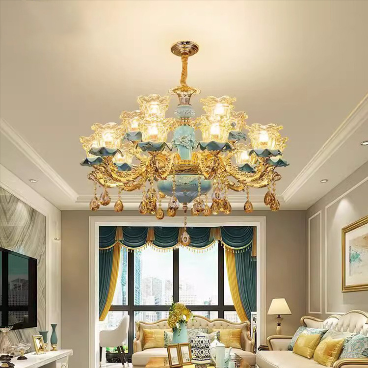 Modern Style Indoor Decoration Fixture Living Room Dining Room Crystal Luxury LED Chandelier Light