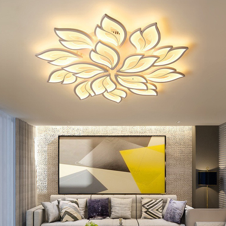 Hot Selling Decorative Crystal Light Flower Lighting Flush Mount Smart Modern Luxury Living Room Bedroom Led Ceiling Lamp