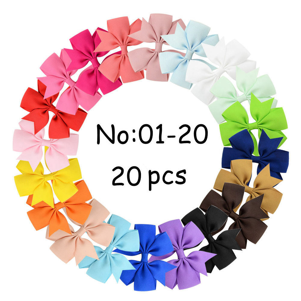 Wholesale Children Ribbon Bow Hair Clip 3 Inch *3 Inch Grosgrain Ribbon Bow Handmade Bow For Hair Accessory 564