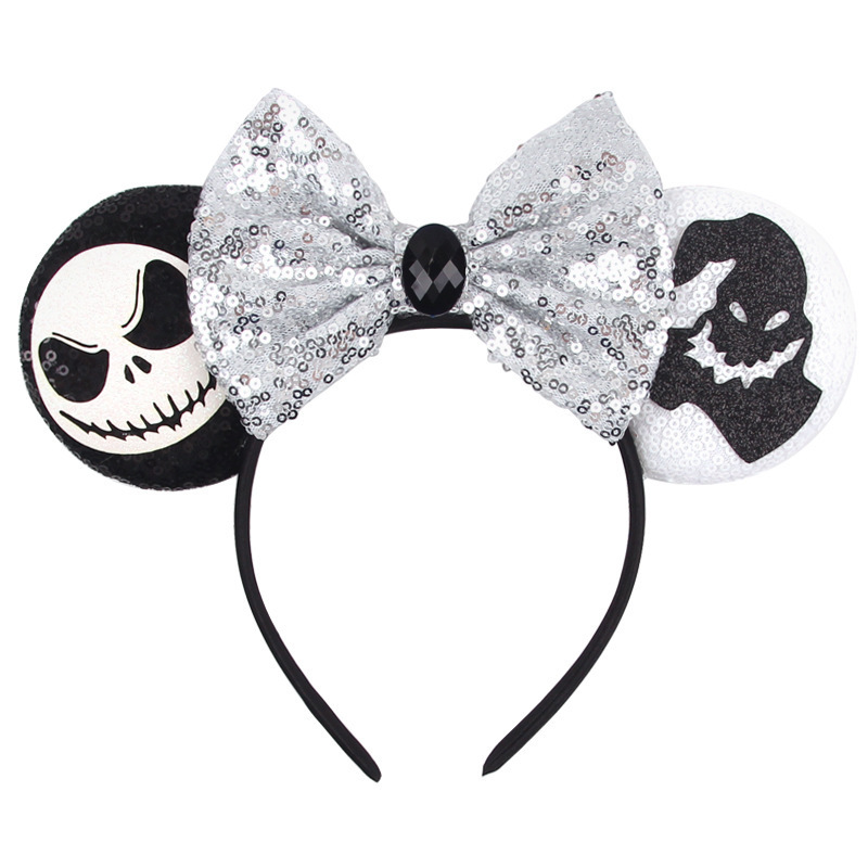 Cute Bow Mickey Headband Children Cartoon Cosplay Lovely Plastic Mouse Ears Halloween Headband for Kids