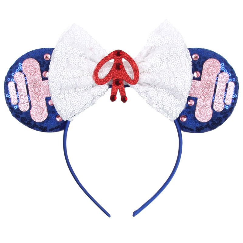 Cute Bow Mickey Headband Children Cartoon Cosplay Lovely Plastic Mouse Ears Halloween Headband for Kids