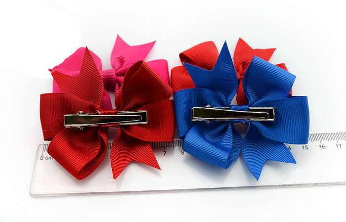 Wholesale Children Ribbon Bow Hair Clip 3 Inch *3 Inch Grosgrain Ribbon Bow Handmade Bow For Hair Accessory 564