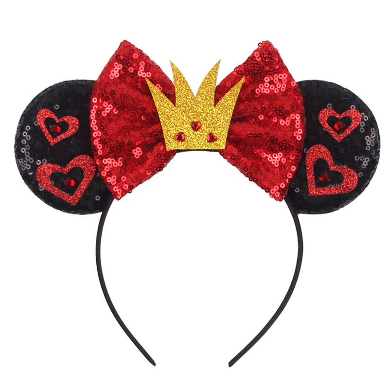 Cute Bow Mickey Headband Children Cartoon Cosplay Lovely Plastic Mouse Ears Halloween Headband for Kids