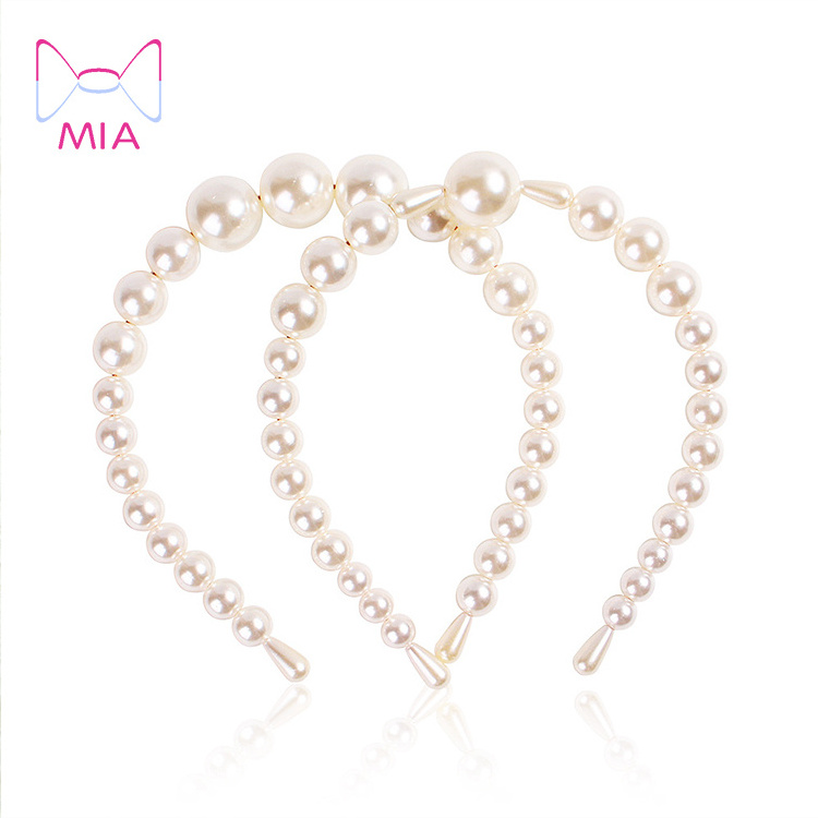 Luxury Big Pearl Headband Women Bow Sunflower Hoops Girls Hair Accessories Fashion Jewelry accessories