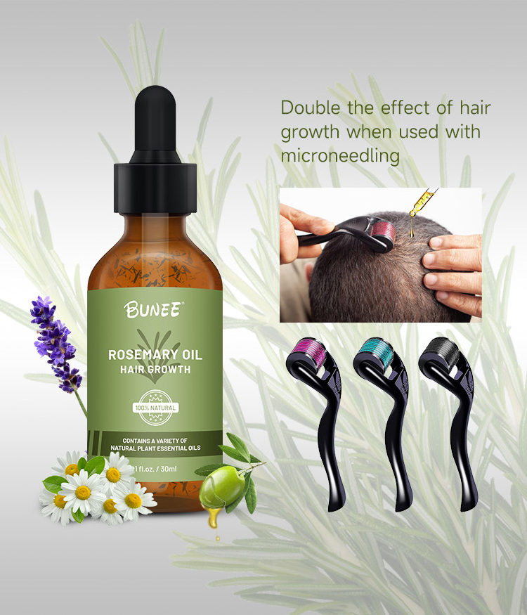 Private Label 100% Organic Rosemary Oil For Hair Growth Nourishing Scalp Elixirs Hair Care Loss Treatment Hair Oil