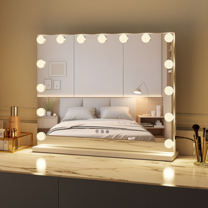 58x46cm Dressing Room Lighted 15 Dimmable Led Bulbs Vanity Hollywood Mirror Makeup Mirror With Led Lights