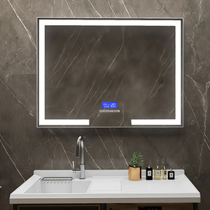 fogless shower wall mounted smart bathroom mirror with led light and bluetooth