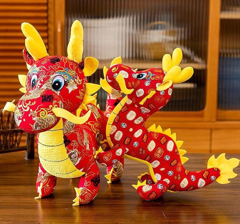 High quality chinese dragon doll stuffed animal plush toy decor festival gift chinese dragon plush toy