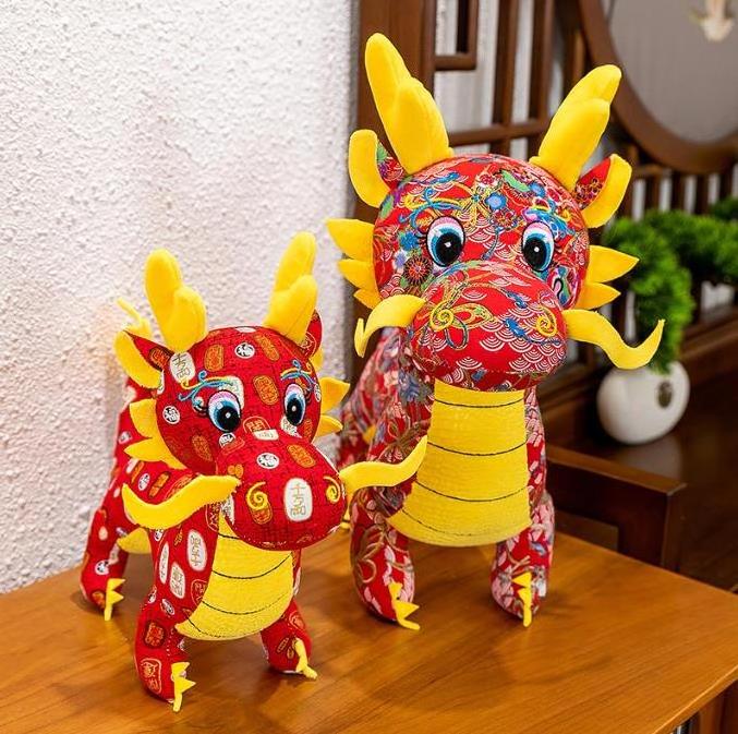 High quality chinese dragon doll stuffed animal plush toy decor festival gift chinese dragon plush toy