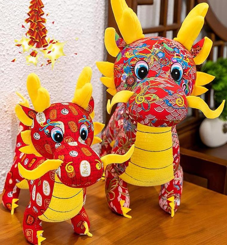 High quality chinese dragon doll stuffed animal plush toy decor festival gift chinese dragon plush toy