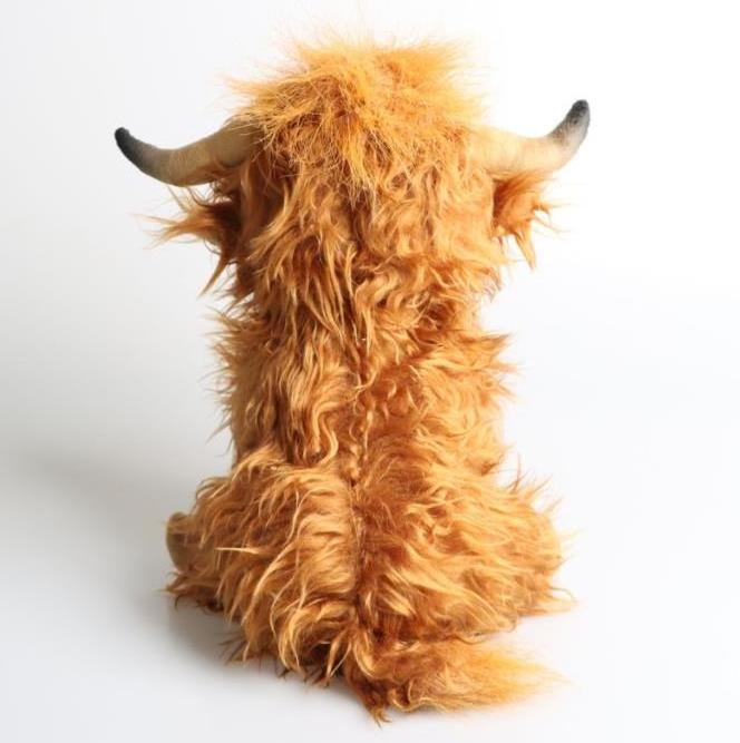 Hot selling animal highland cow weighted plush toy for kids highland cow plush toy doll wholesale