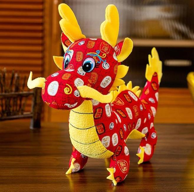 High quality chinese dragon doll stuffed animal plush toy decor festival gift chinese dragon plush toy