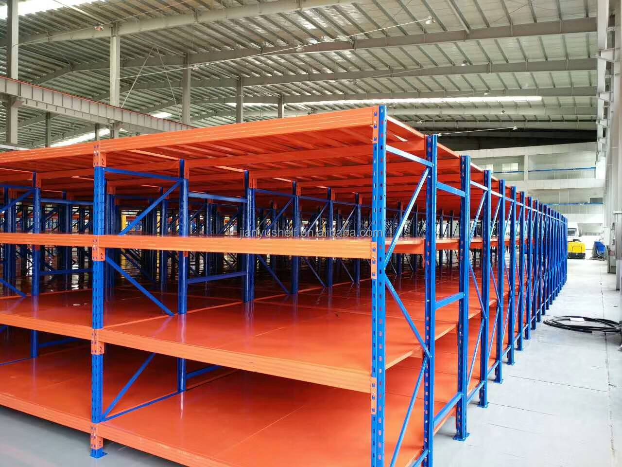 Steel Shelving Adjustable Metal Boltless Shelf Pallet Storage Use Metal Racking Stacking Racks & Shelves