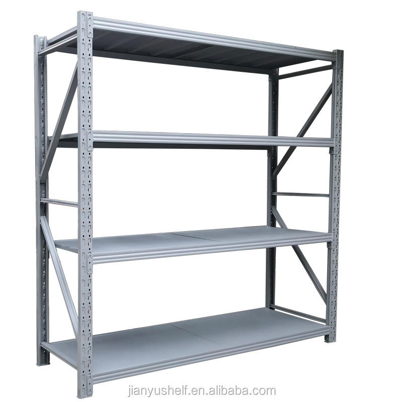 Warehouse storage racks 4 layer 200KG factory long span industrial metal storage shelves warehouse racking