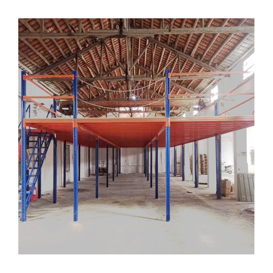 Industrial Prefabricated Heavy Duty Metal Warehouse Storage Racking Mezzanine Shelving System Installing A Mezzanine Floor