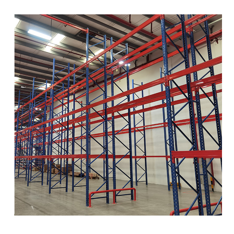 Adjustable metal bolted storage warehouse shelving customized stacking heavy duty pallet rack storage shelves