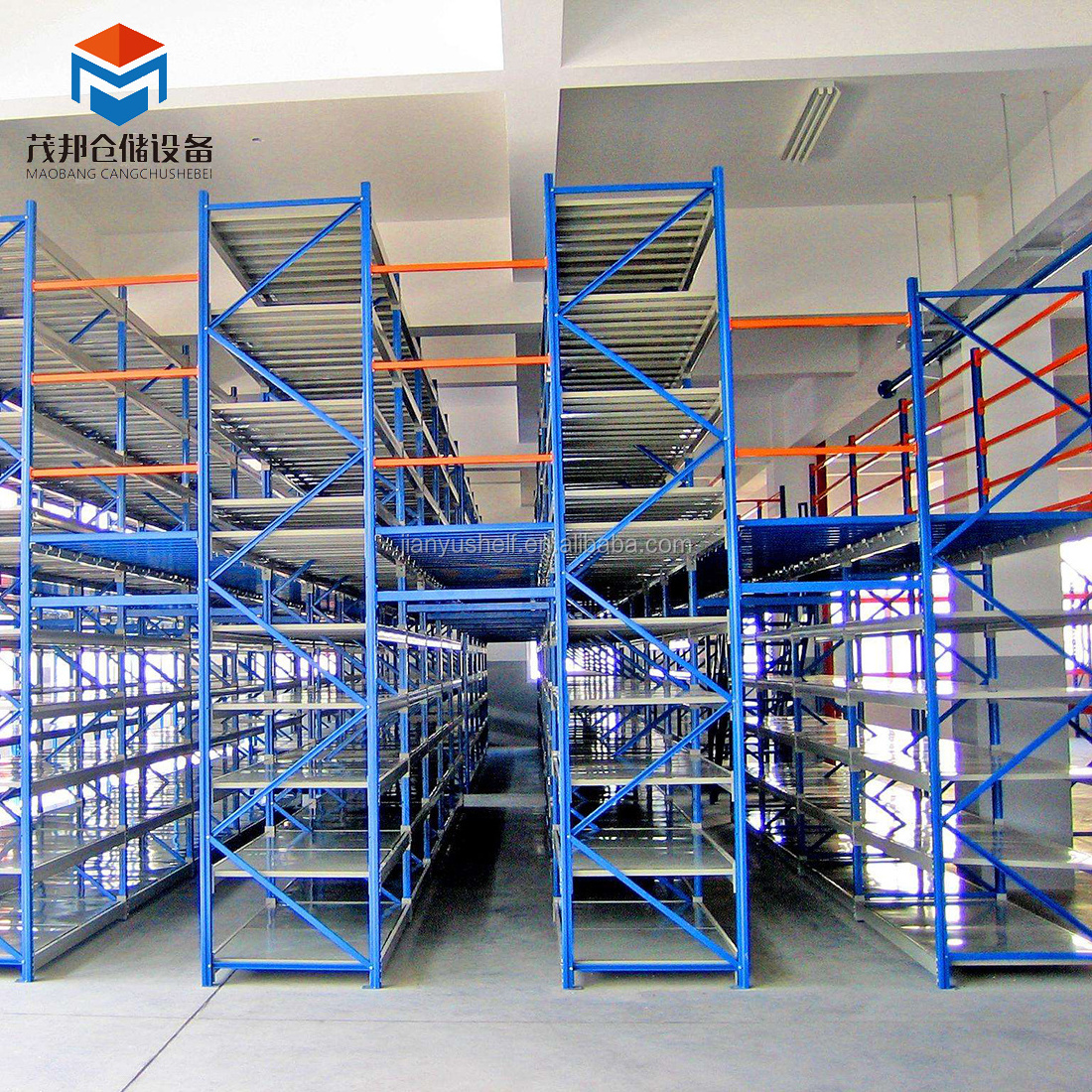 Popular Mezzanine Rack Metal flooring With Loading Zone Storage Office Mezzanine System Mezzanine Shelving