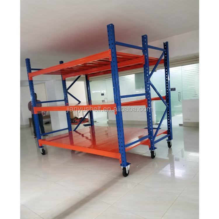 rack warehouse storage medium duty 300kg long span racking system storage shelving metal heavy shelf wheel storage rack