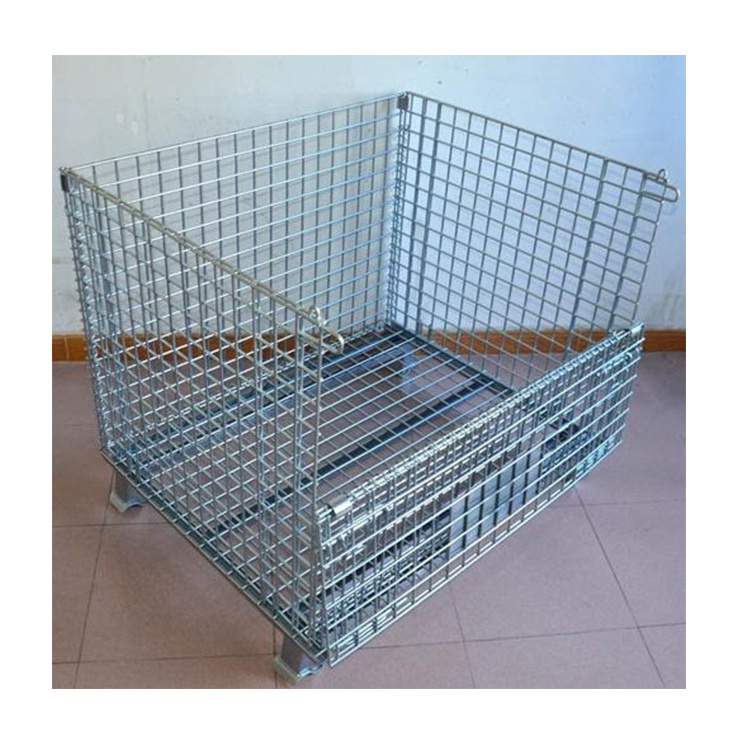 Heavy Duty cage container stillage wire container stillage racking cages pallet stacking cage