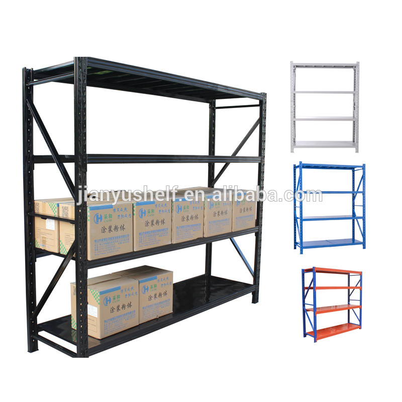 Warehouse storage racks 4 layer 200KG factory long span industrial metal storage shelves warehouse racking