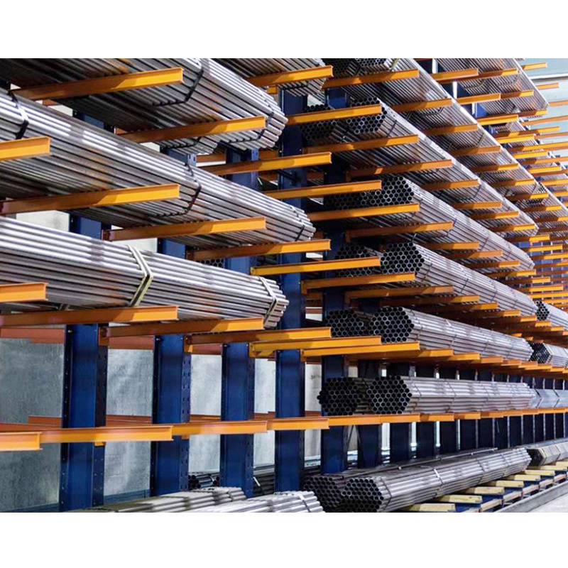 Long bulky lumber yard storage racks cantilever system for furniture, lumber, tubing, textiles