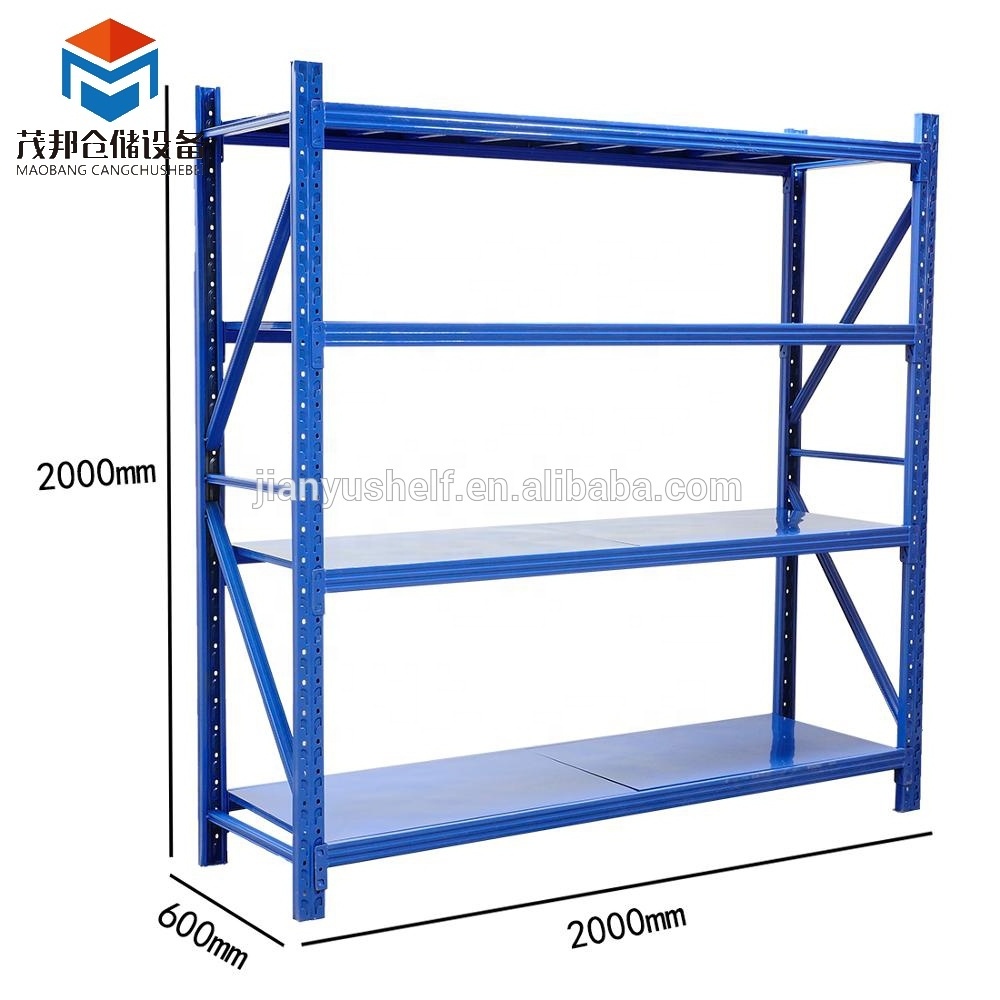 Warehouse storage racks 4 layer 200KG factory long span industrial metal storage shelves warehouse racking