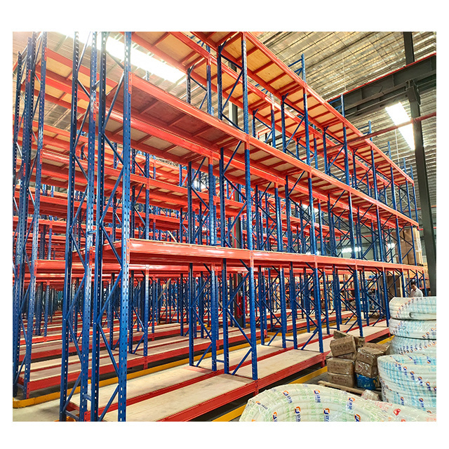 Heavy duty racks system double deep industrial storage system plant selective forklift pallet warehouse racking design